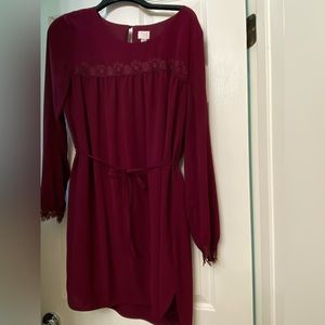 A new day maroon belted dress